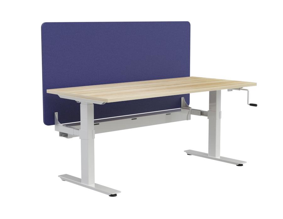 Agile Winder Height Adj Workstation - with Radius 18 Divider